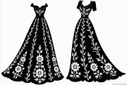 Wedding Dress Vector Pack, an Illustration by Gaye Art (Thumbnail 3 of 21)