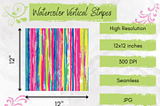 Watercolor Vertical Stripes Pattern, a Pattern Graphic by Paper & Pattern Studio (Thumbnail 4 of 9)