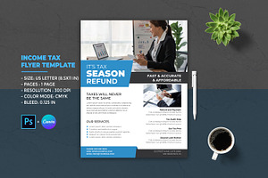 Income Tax Flyer Template, a Flyer Template by Designscozy