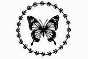 Butterfly Wreath Clipart Bundle, an Illustration by Artivon (Thumbnail 3 of 9)