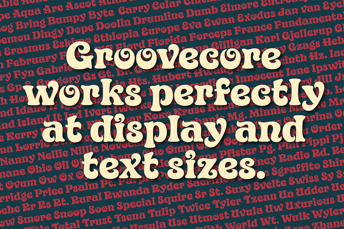 Groovecore Font, a Serif Font by Mysterylab Designs (Photo 5 of 8)