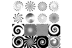 Swirl Elements. Hypnotic Geometric