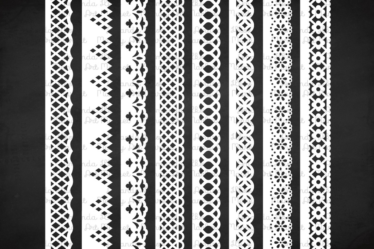 White Lace Borders Clipart & Vectors, an Illustration by Amanda Ilkov (Photo 3 of 5)