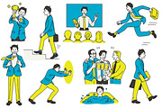 Businessman Vector at work, a Graphic by Smiley Creative (Thumbnail 4 of 4)