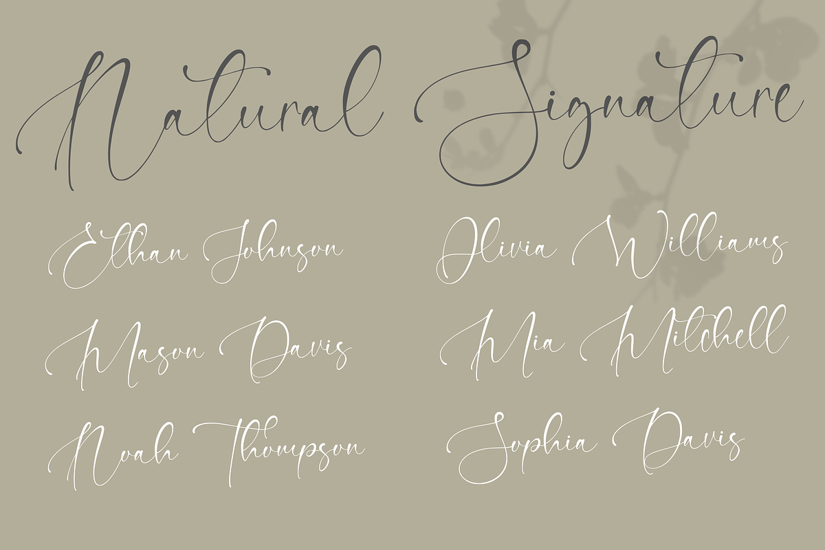 Roselyne Modern Signature Handwrite, a Handwritten Font by CreateBigSupply (Photo 4 of 7)