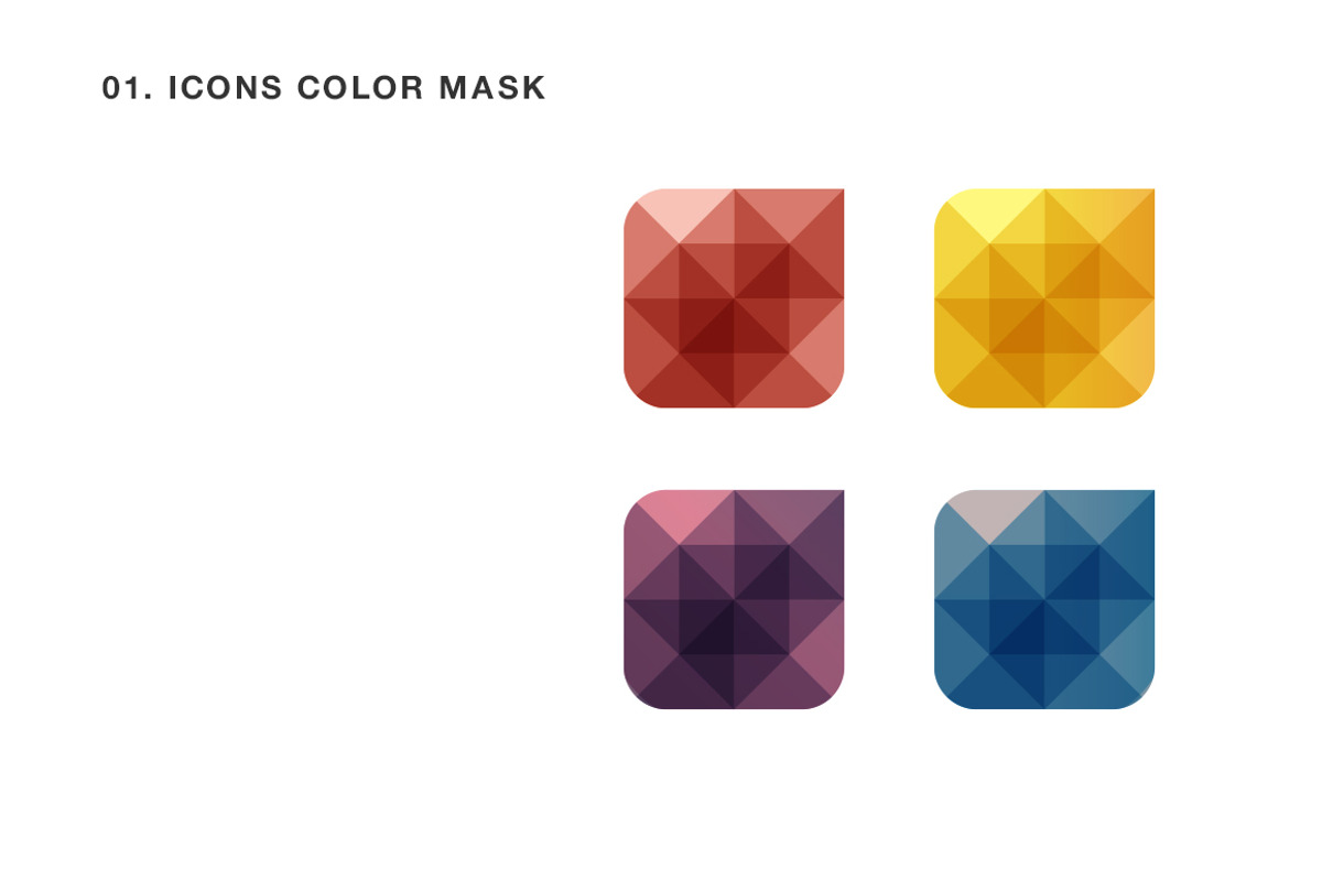 Geometric Icon Set for Web Design, an Icon by rachaelbuttsco