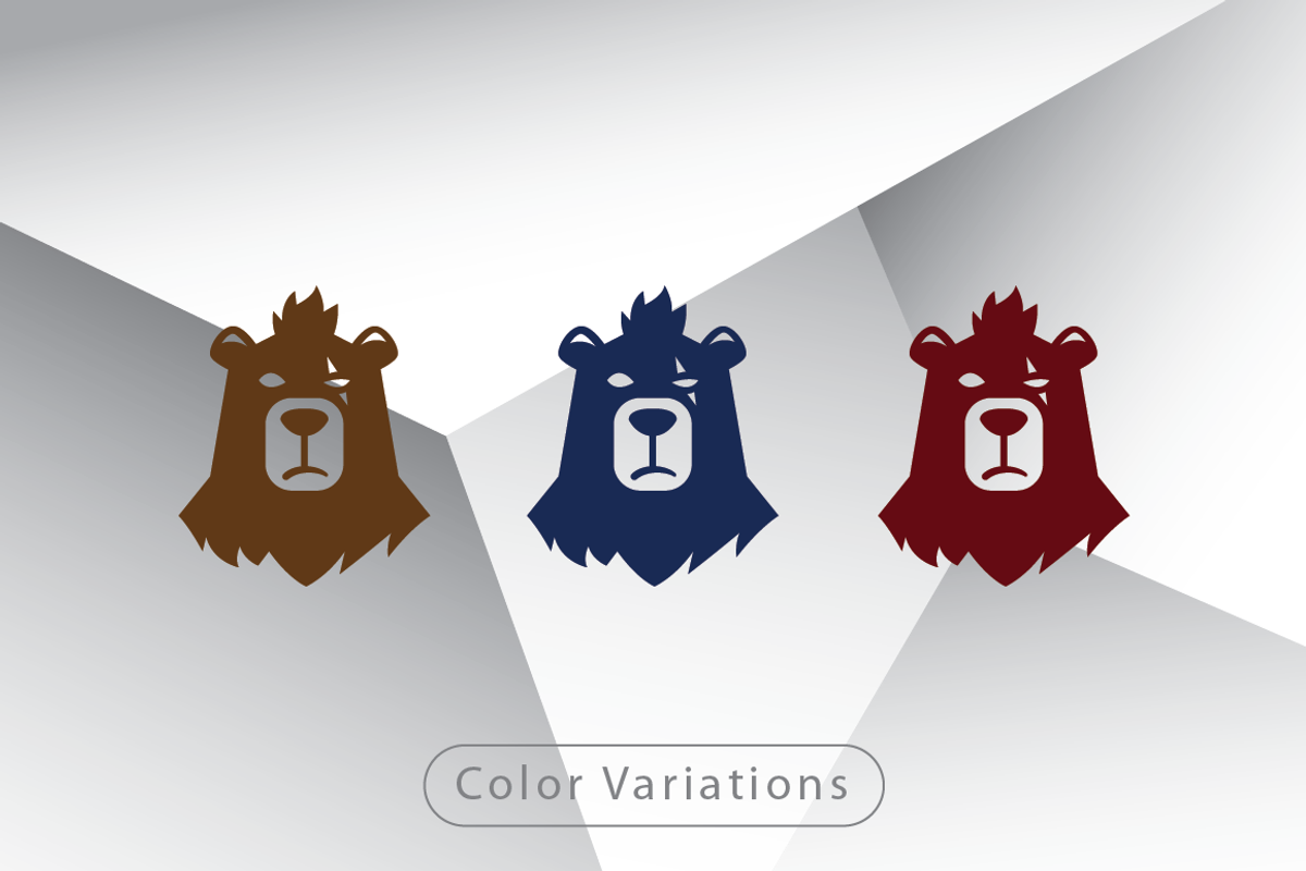 Mohawk Bear with Scar Logo Template, a Branding & Logo Template by Heavtryq Design (Photo 2 of 4)