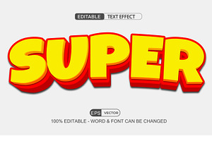 Super Vector 3d Editable Text