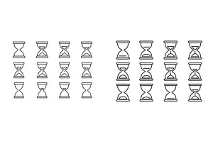 Hourglass illustrations arranged in, an Illustration by ZinetroN