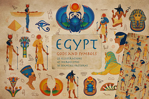 EGYPT: Gods & Symbols Vector Set.