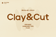 Clay&Cut - Organic Handwritten Font, a Handwritten Font by SHOOM HOUSE (Thumbnail 1 of 10)