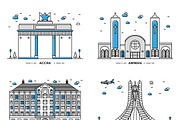 170 Color Landmarks lllustration, an Outline Icon by Dinosoftlabs (Thumbnail 2 of 2)