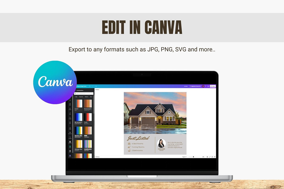 9 Just Listed Real Estate Templates, a Social Media Template by TemplatePlus.net (Photo 6 of 7)