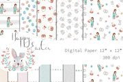 Digital Paper - Happy Easter, an Illustration by Lolytop Studio (Thumbnail 1 of 5)