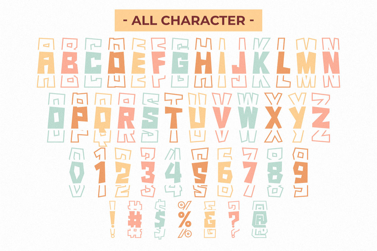 Playful Stacked - Modern Display, a Handwritten Font by Pian45 Studio (Photo 2 of 6)