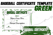 Baseball Sports Certificate Green, a Stationery Template by Brenda Avila Designs (Thumbnail 2 of 2)