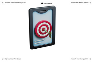 Smartphone Target Arrow 3D, an Object 3D Model by Wencory