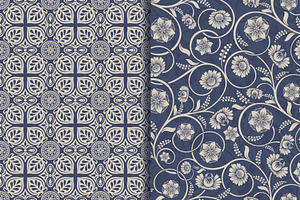 Set Of 10 Seamless Pattern Baroque