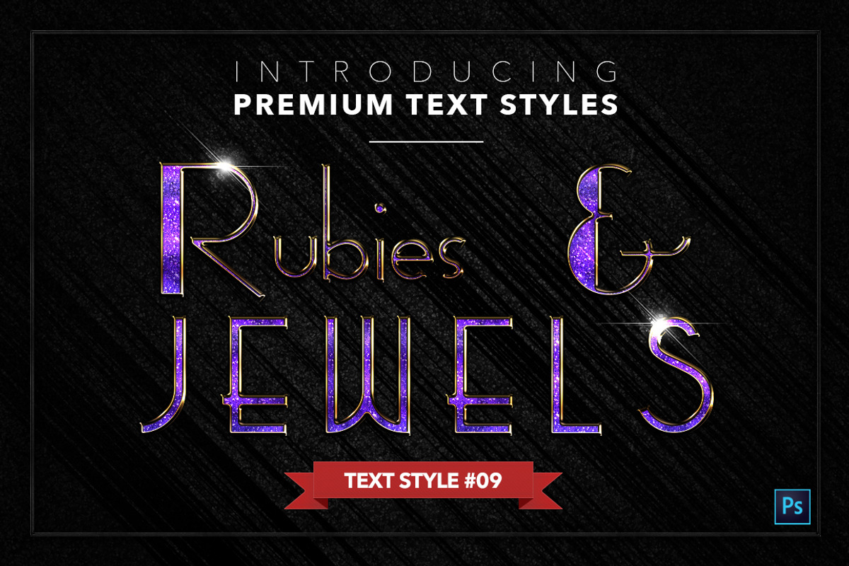 Rubies & Jewels #1 - 20 Text Styles, a Layer Style Add-On by Jonas Stensgaard (Photo 10 of 23)