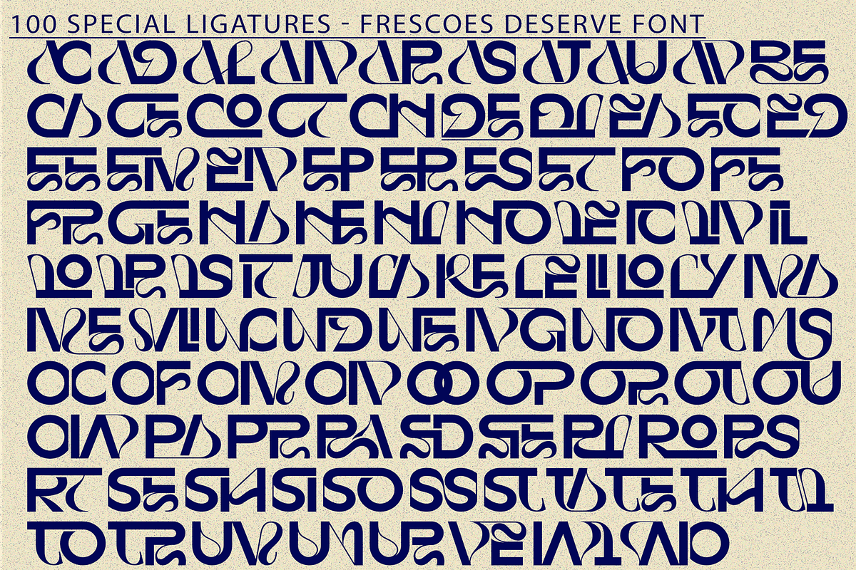 Frescoes Deserve - Geometric Font, a Sans Serif Font by 177Studio (Photo 8 of 8)