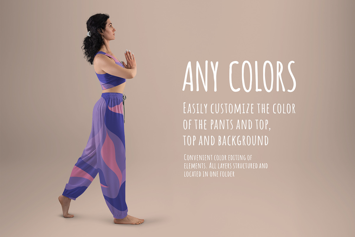 Wide Leg Pants Mockups and Top Yoga, a Bottom Mockup by Grow Design Craft Studio (Photo 2 of 7)