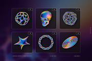 Iridescent Geometric 3D Shapes vol.2, an Object Graphic by Samolevsky (Thumbnail 14 of 23)