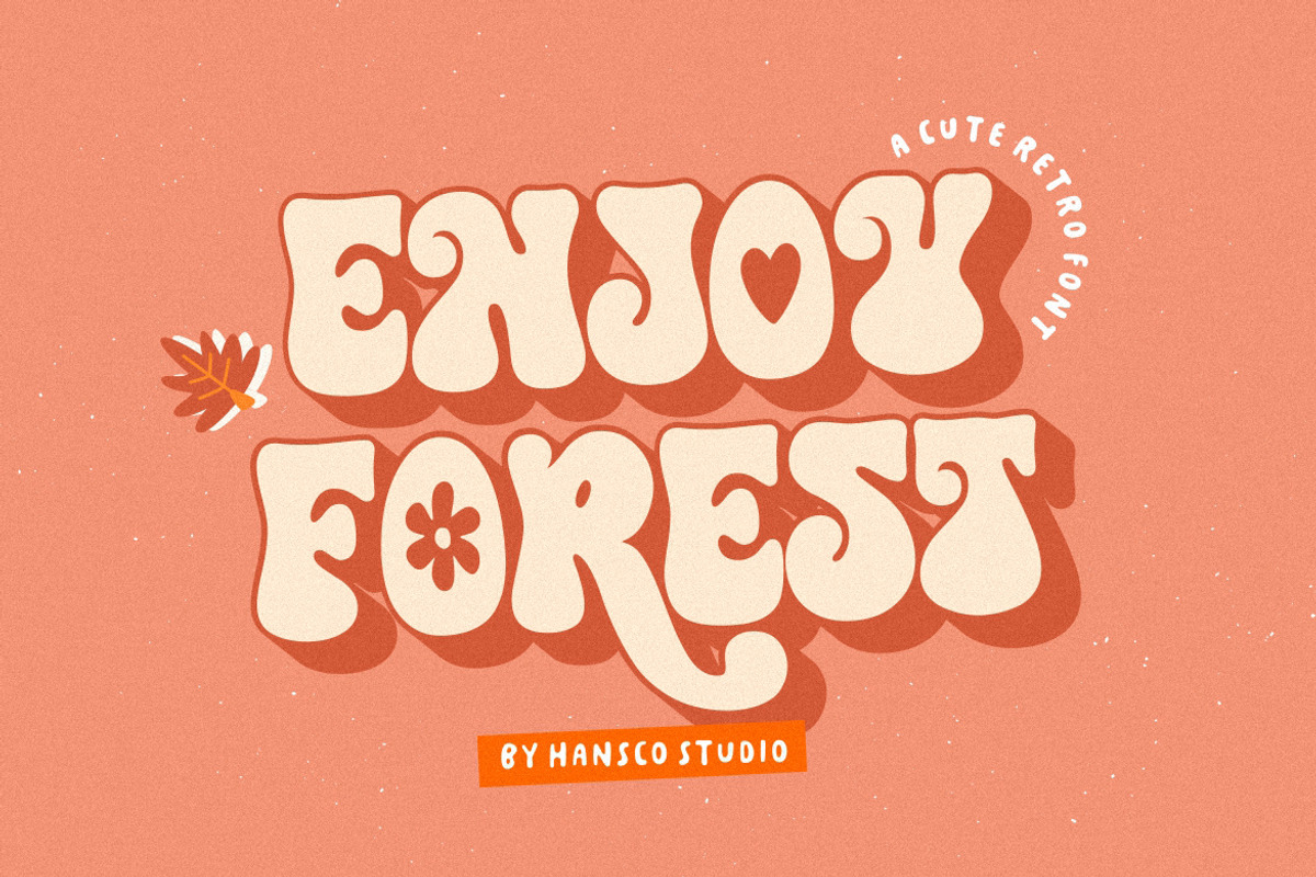 Enjoy Forest - Retro Font Style, a Serif Font by HansCo Studio (Photo 1 of 9)