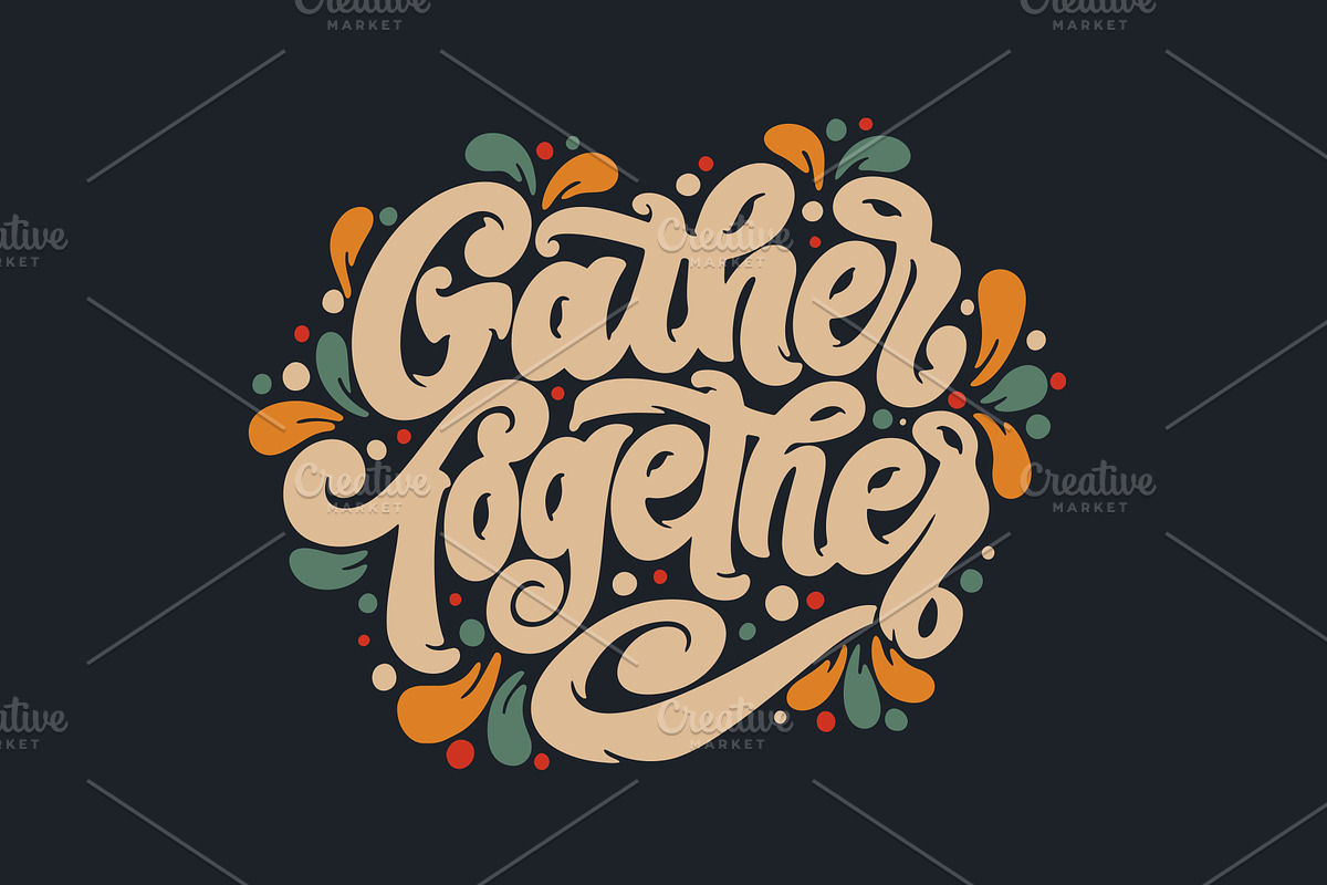 Thanksgiving Day stickers, a Poster Template by Anna's Lettering (Photo 3 of 15)