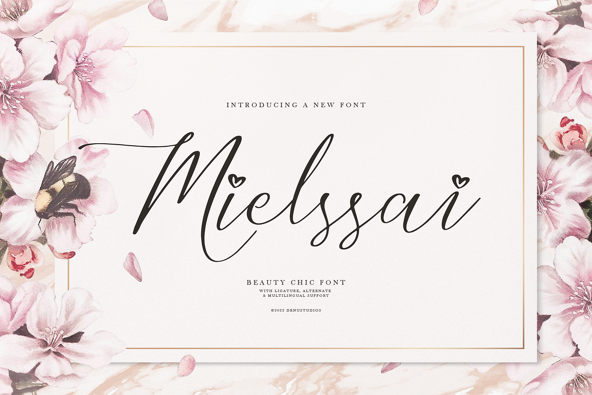 Mielssai | Beauty Chic Font, a Script Font by Denustudios (Photo 1 of 12)