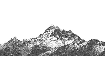 Mountain with halftone stipple, a Texture Illustration by Simple Patterns