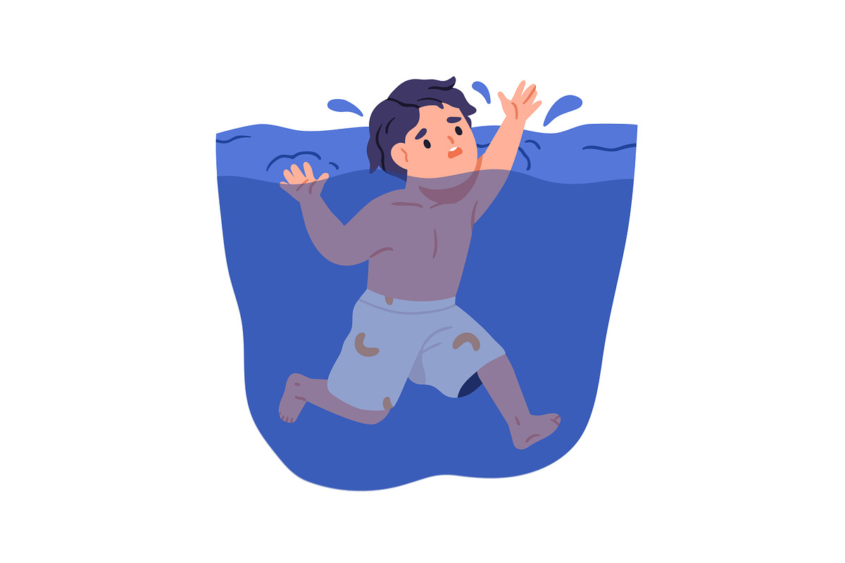 Kids in danger set. Safety concept, a Person Illustration by Good Studio (Photo 10 of 12)