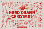 Hand Drawn Christmas Kit, a Seasonal Illustration by miumiu (Thumbnail 1 of 15)