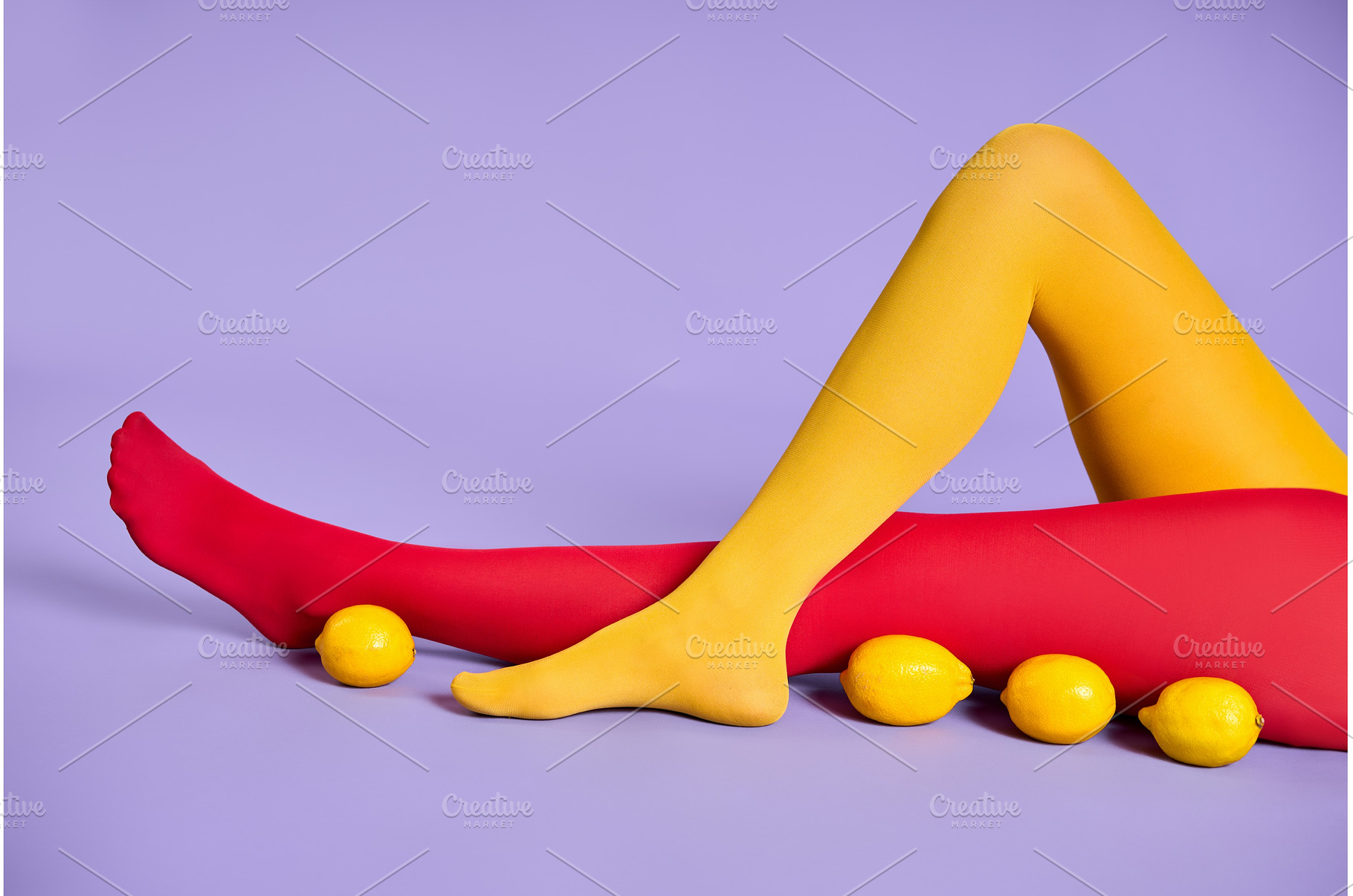 Long slim woman legs in multicolor, a Beauty & Fashion Photo by Gladkov photography