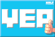 YEP – The Big, Bold Block Font, a Sans Serif Font by XALT Typography (Thumbnail 1 of 6)