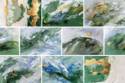 Emerald Gold Abstract Backgrounds, a Background Graphic by Elena Dorosh (Thumbnail 2 of 8)