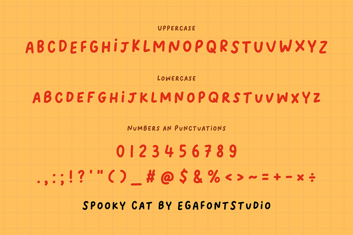 Spooky Cat | Handwritten Font, a Handwritten Font by EGAFontStudio (Photo 7 of 7)
