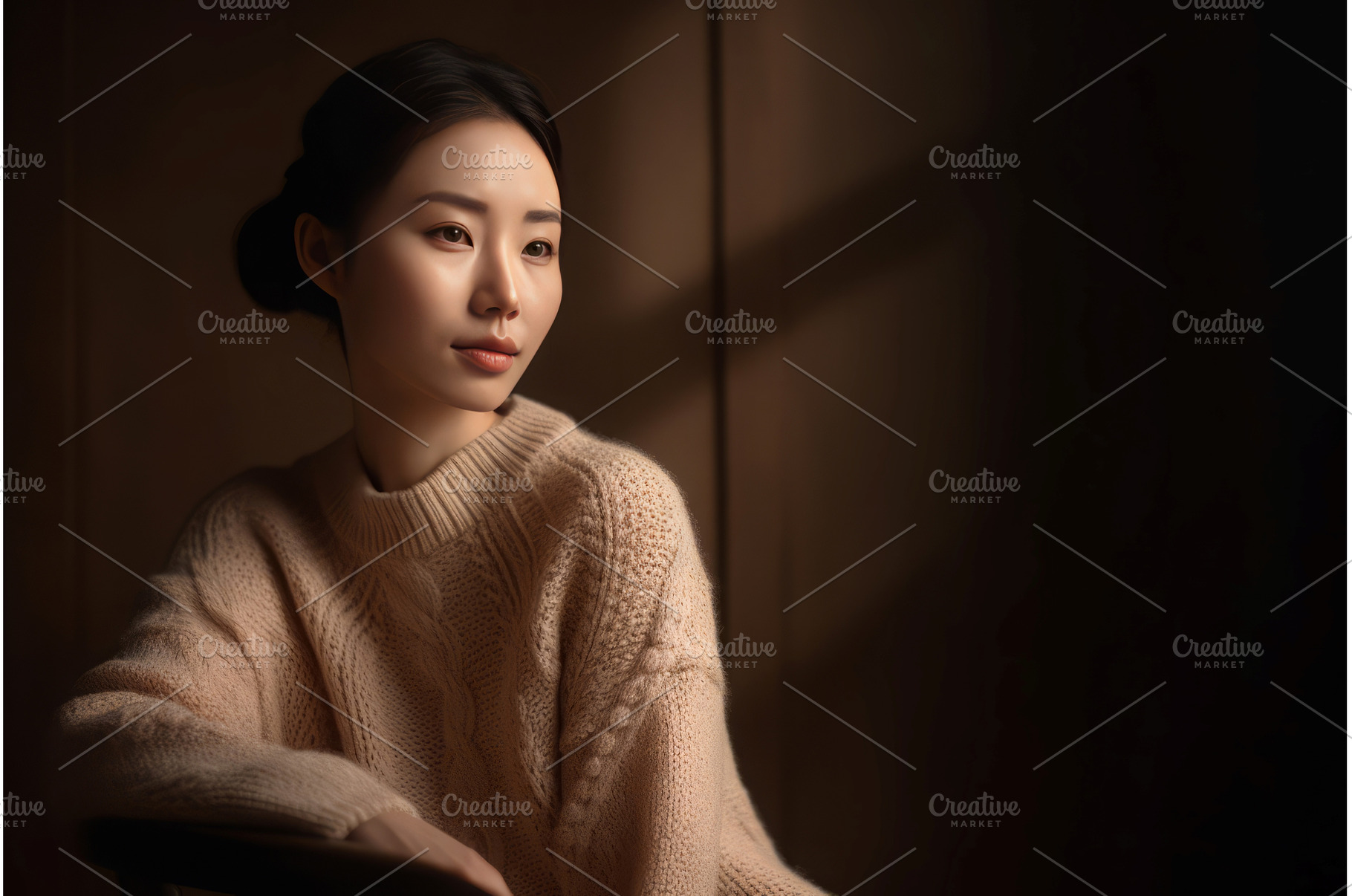 Asian female with perfect face skin, a Beauty & Fashion Photo by Ylivdesign