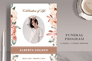 Funeral/ Memorial Card Program FP005, an Invitation Template by Draca Design Co (Thumbnail 1 of 3)