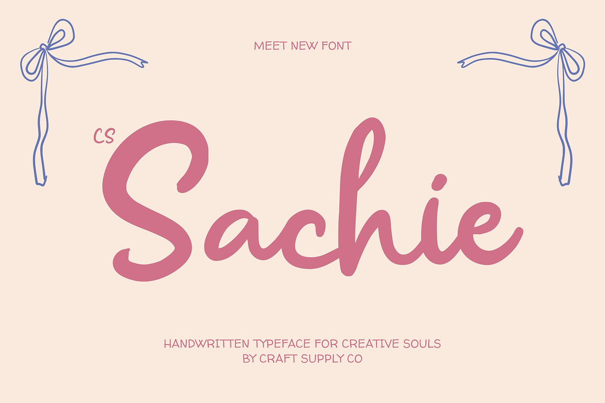 CS Sachie – Handwritten Script, a Script Font by Craft Supply Co. (Photo 1 of 8)