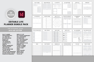 Life Self Help Planners InDesign