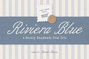Riviera Blue - Font Trio, a Script Font by Davide Bassu (Thumbnail 1 of 11)