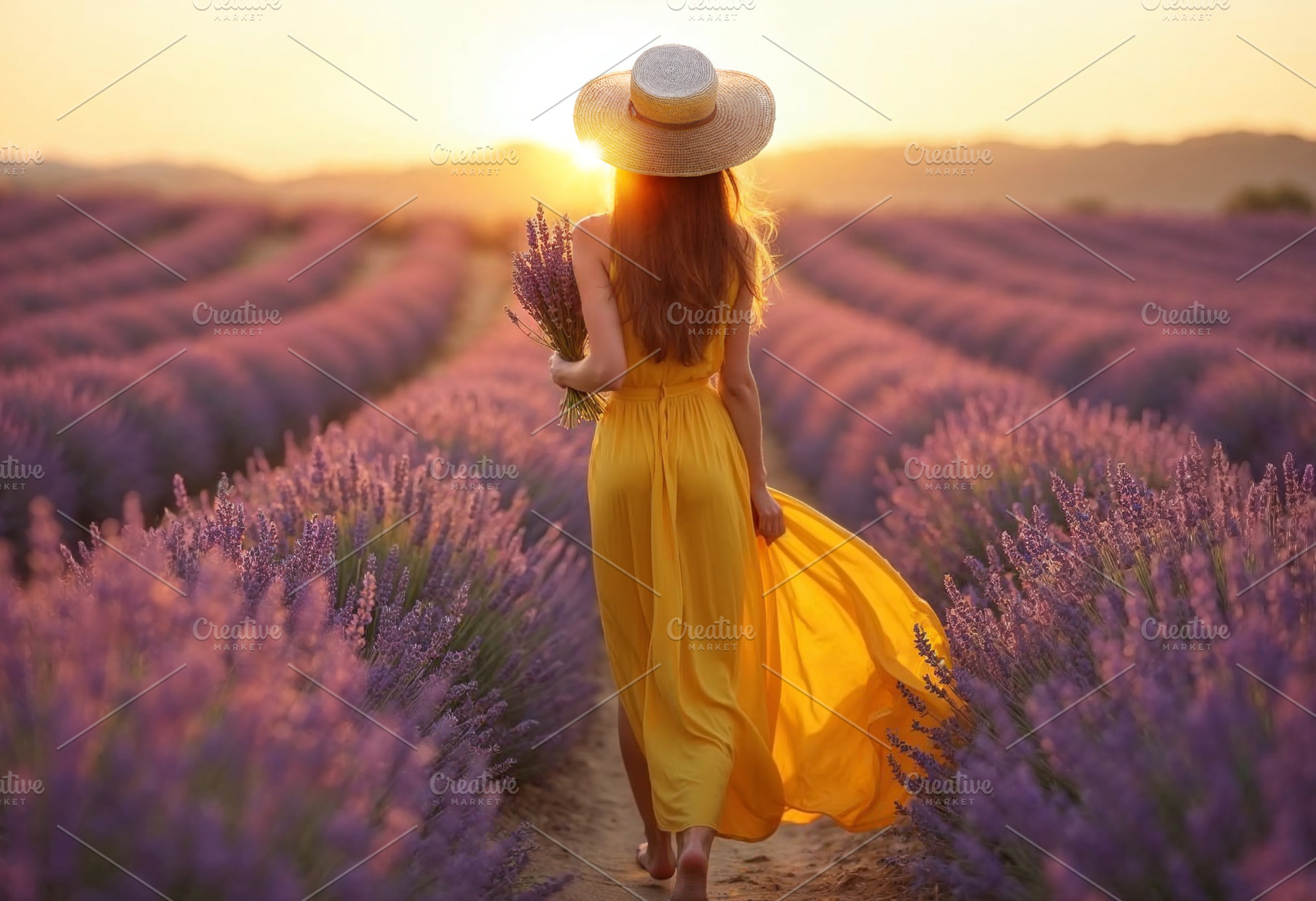 Young slender girl in a summer dress, a Person Photo by Volff
