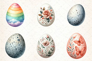 Watercolor Eggs Clipart, an Illustration by DreamCafeArt (Thumbnail 3 of 5)