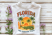 FLORIDA EST. 1845 THE SUNSHINE STATE, an Illustration by Craft Nest (Thumbnail 4 of 5)