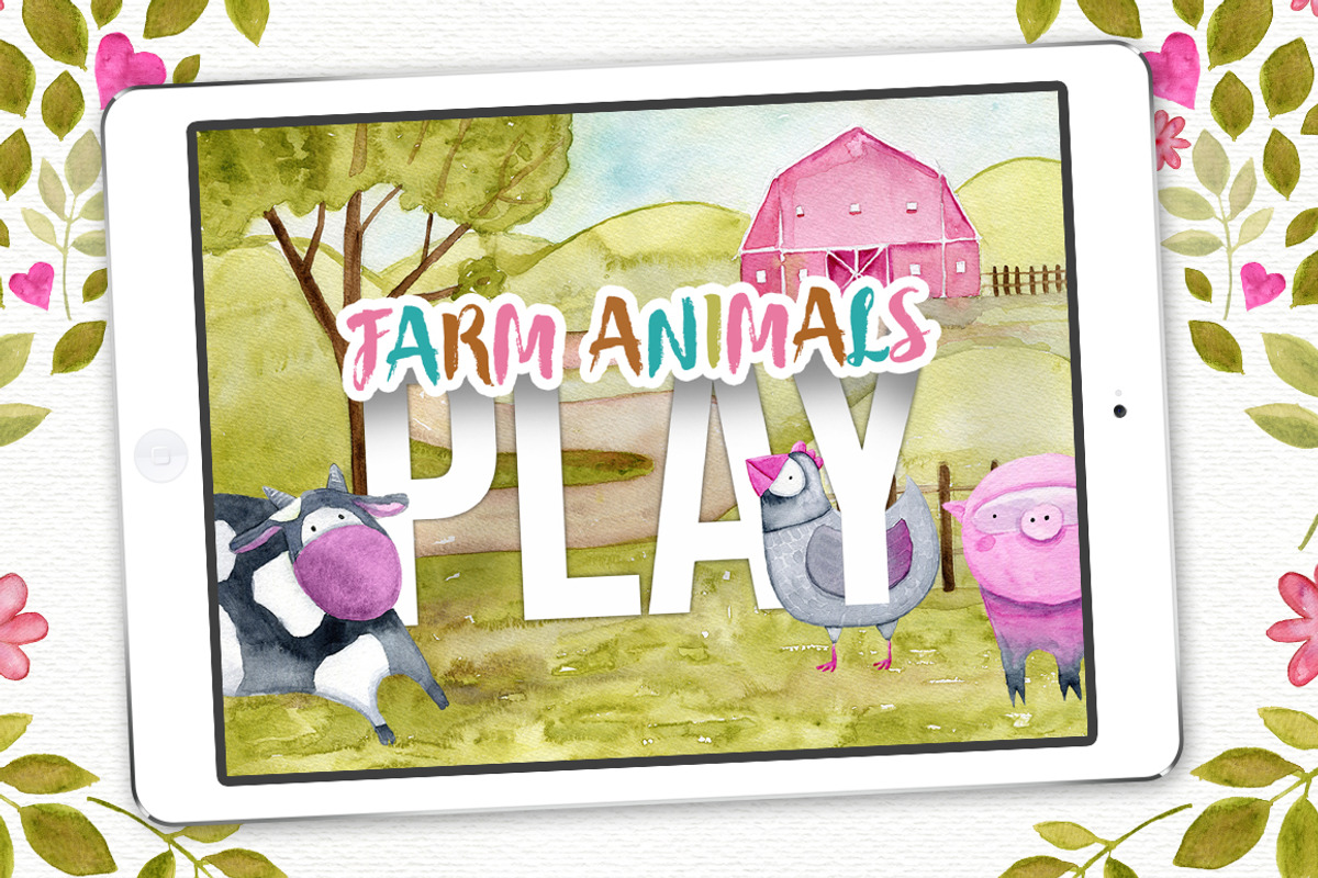 Watercolor Farm Animals Bundle, an Animal Illustration by Bibela (Photo 5 of 16)