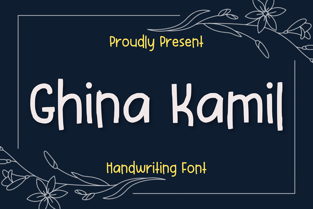 Ghina Kamil, a Handwritten Font by Aisyah (Photo 1 of 4)