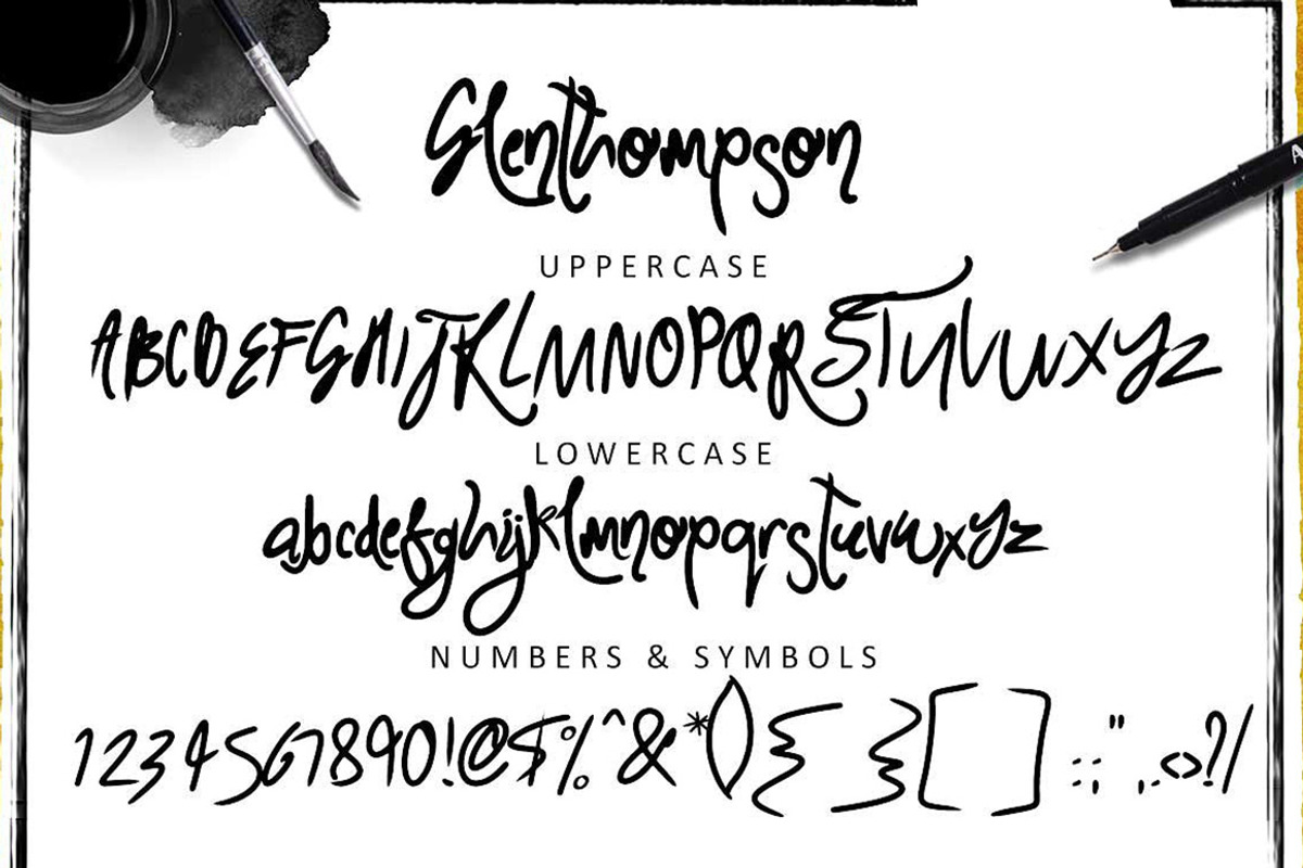 Glenthompson Script Font preview 2