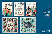 Happy Fathers Day. Cards and Pattern, a Person Illustration by Nadia Grapes (Thumbnail 2 of 4)