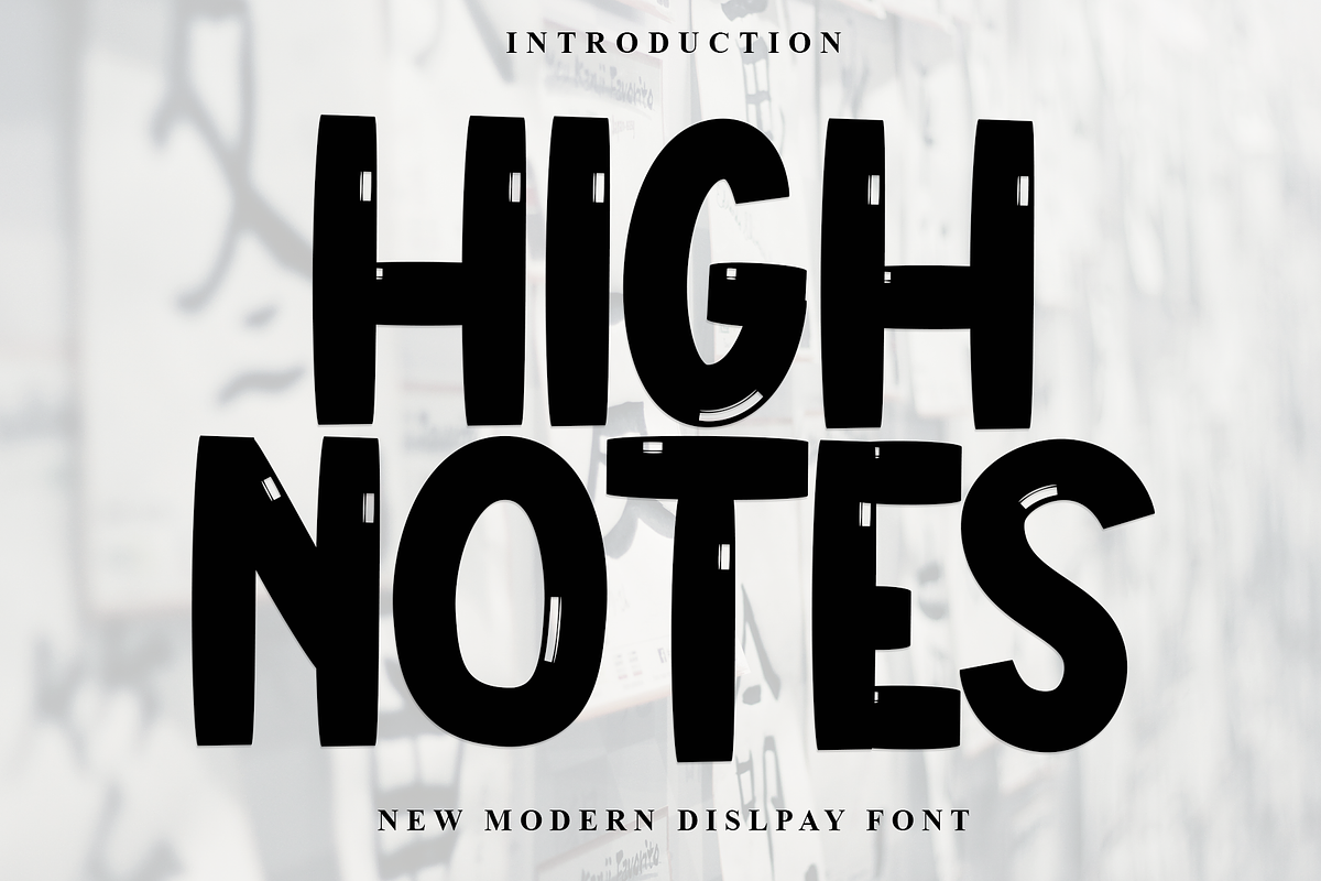 HIGH NOTES, a Sans Serif Font by InermediaSTUDIO (Photo 1 of 8)