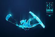 Silhouettes of a kitesurfer, a Sport Illustration by Matrosovv (Thumbnail 2 of 2)